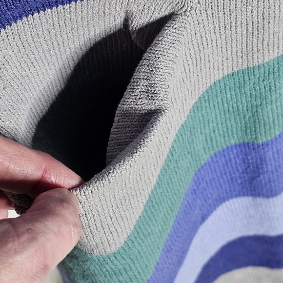 Gudrun Sjoden Striped Blue And Green Women's Dress - Picture 10 of 14